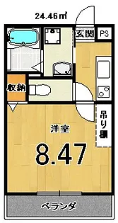 フラッティ天神川三条【3階】の間取り