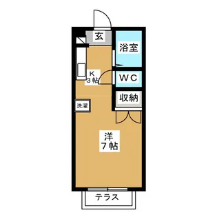 リブ駒沢【1階】の間取り
