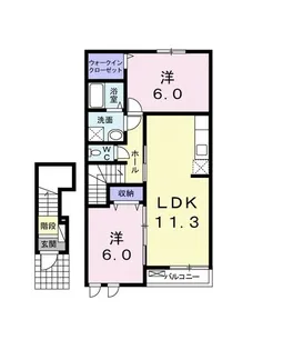 ミッキーハウスII-B【2階】の間取り