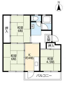 UR岩成台【1階】の間取り