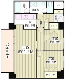リバー&タワー【4階】の間取り