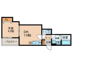 Luminus Rinku North【2階】の間取り
