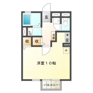 ラ・メールTAKASAGO B棟【1階】の間取り