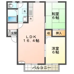 ロッキーI【1階】の間取り