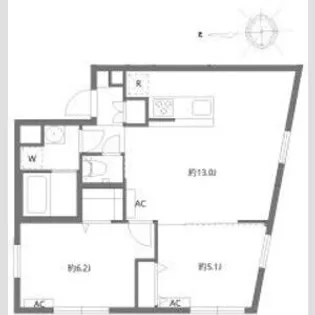 グランピア四谷【2階】の間取り