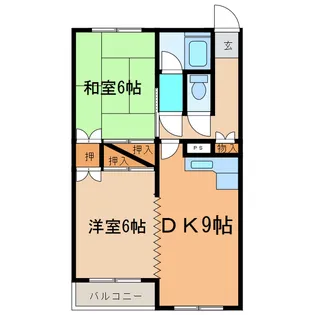 グリーンパークハイツ【1階】の間取り