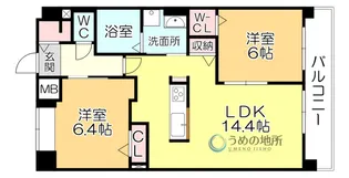 メルベージュ久留米【1階】の間取り
