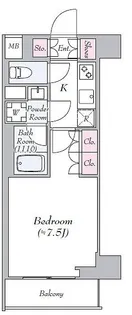 クレヴィスタ亀戸III【9階】の間取り