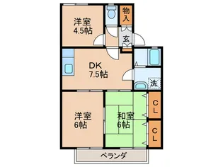 ディアフレンド【1階】の間取り