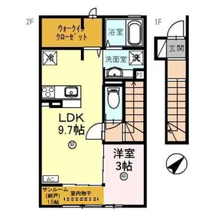 コーポラス板垣【2階】の間取り