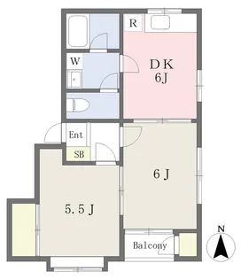 ソレアードB【2階】の間取り