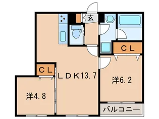グランヒルズ【2階】の間取り