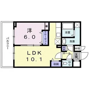 グランツ スエヒロ【6階】の間取り