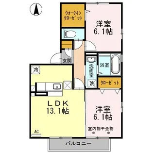 FLAT CIMA C【1階】の間取り