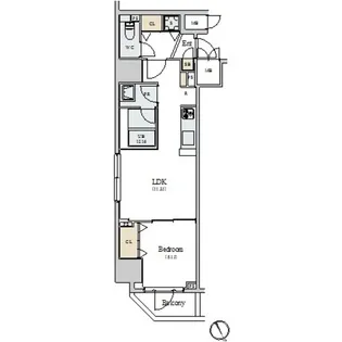 ロイジェント新橋【2階】の間取り