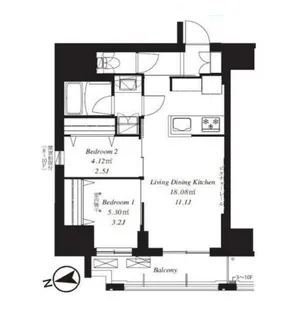 フレンシア御徒町【4階】の間取り