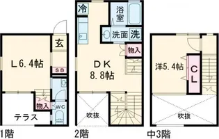 プレミアムアイランド寄人の間取り