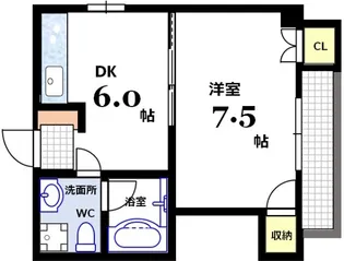 ハイネス住吉【4階】の間取り