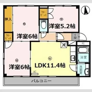 ラフォーレ龍野【1階】の間取り