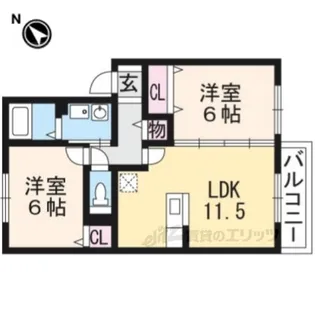 セジュールアースマーシ4【2階】の間取り