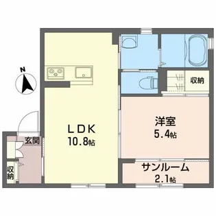 Fountain House【1階】の間取り