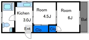 ライフ芙蓉【4階】の間取り