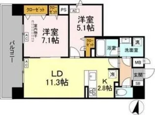 BULL house【8階】の間取り