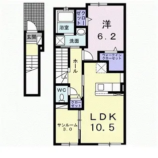 グラシア【2階】の間取り