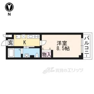 フラッティK&S【4階】の間取り