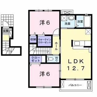アルカディアK【2階】の間取り