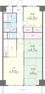 タウンコートさくら【1階】の間取り