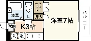 チェリス伴【1階】の間取り