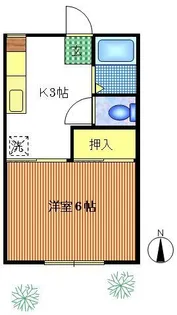 コーポこすもす【1階】の間取り