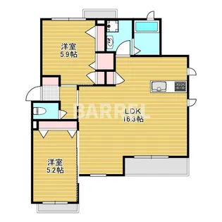 シャーメゾンしぶたに【1階】の間取り