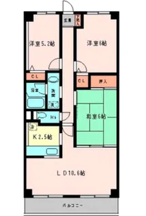 ラトアール平和台【3階】の間取り