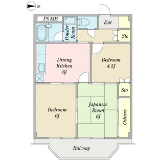 井上ハイツ【2階】の間取り