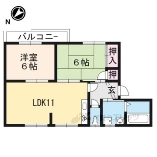 コーポ山川【2階】の間取り