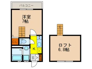 メリーハウス花屋敷【2階】の間取り