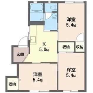 テラス大辻A【1階】の間取り
