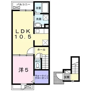ショコラ西明石【2階】の間取り