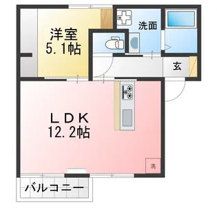 グリーンハイツ荒尾【2階】の間取り