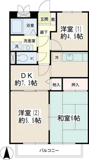 コモド浅田【2階】の間取り