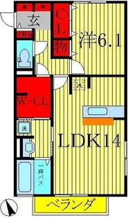 クレイドル【3階】の間取り