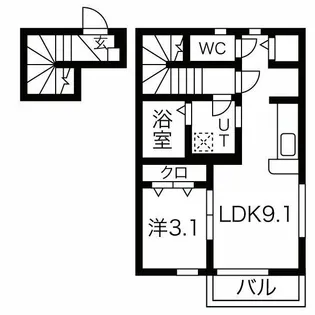 FolunaI【2階】の間取り