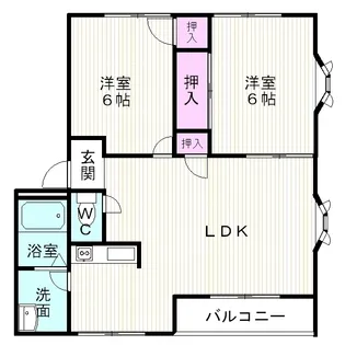 アドザックス カワイ A【1階】の間取り
