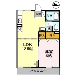 コーポアラモ【1階】の間取り