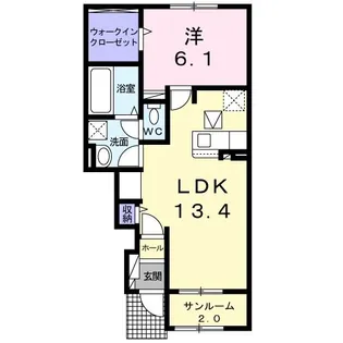 ヴィオラ 広丘I【1階】の間取り