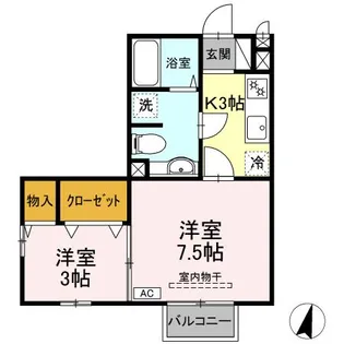 アーバンハイツ【2階】の間取り