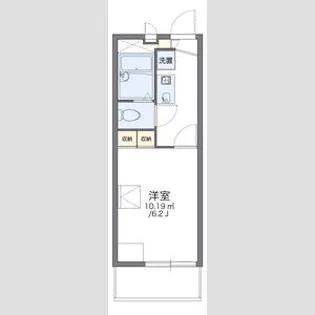 レオパレスグランパルク小柳【2階】の間取り