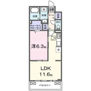 岡アパート(028570001)【1階】の間取り
